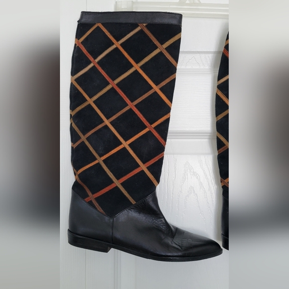 Siamanto black leather/suede boots size 8 ½ - Picture 6 of 15